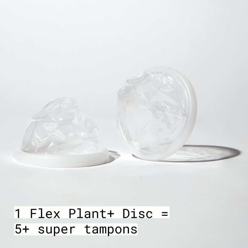 Flex Plant Plus Disc | Plant-Based Disposable Period Discs | Tampon and Cup Alternative | Capacity of 5 Super Tampons | Menstrual Disc Made with Sustainable Medical-Grade Plant Polymers | 12 Count - Image 2